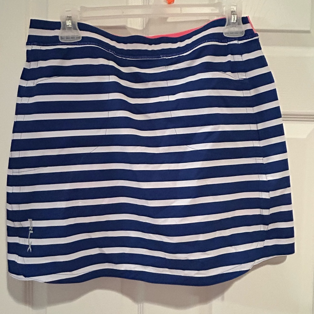 Ralph Lauren X Blue and White Striped Skort. Size small.